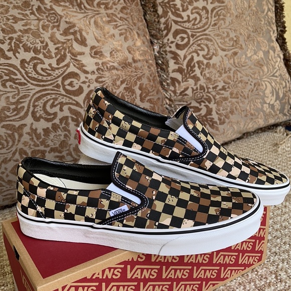 Vans Classic Slip-On Checkerboard Cmdsrt/Trwht WMN - Picture 7 of 16